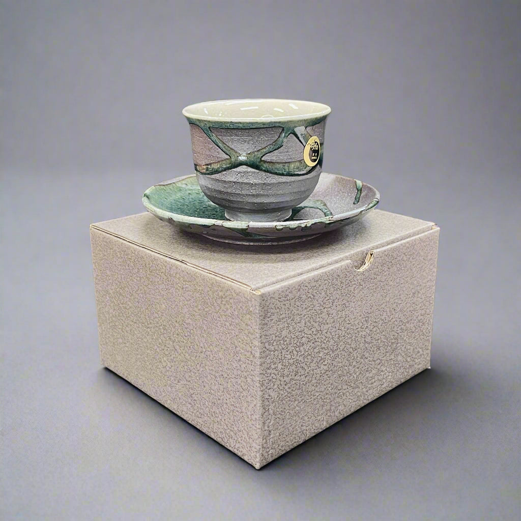 Shigaraki-ware Mug & Saucer Black 180ml