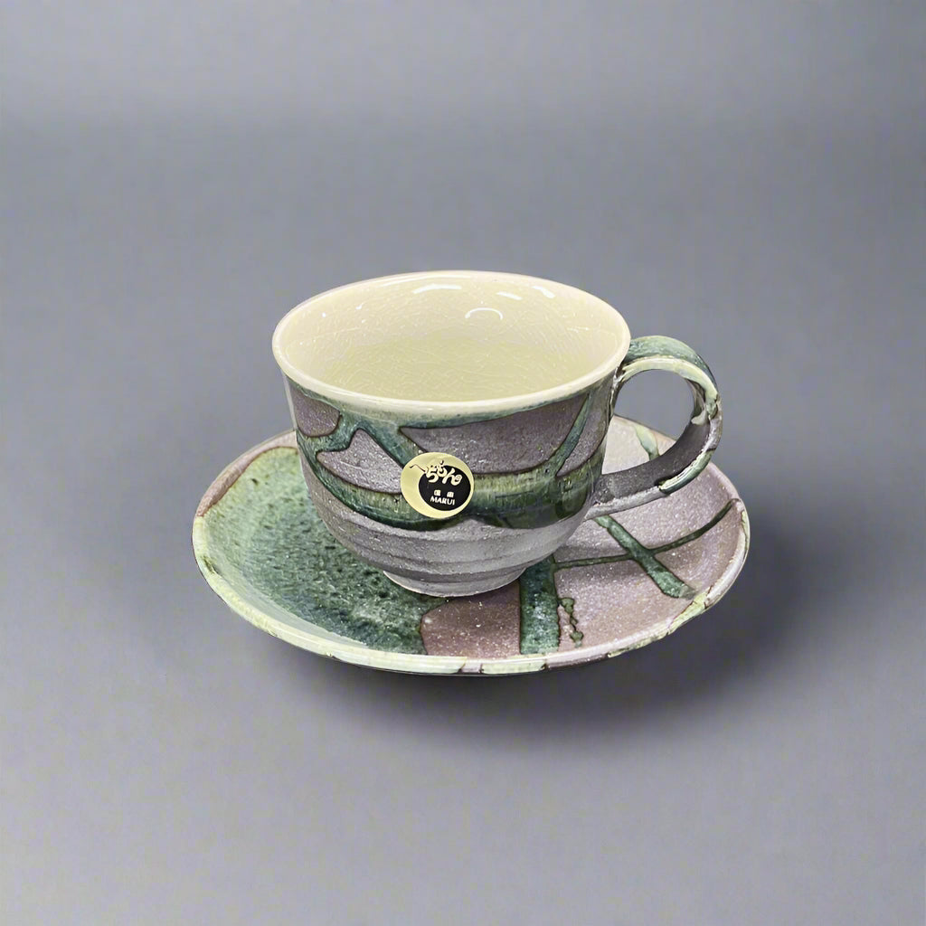 Shigaraki-ware Mug & Saucer Black 180ml