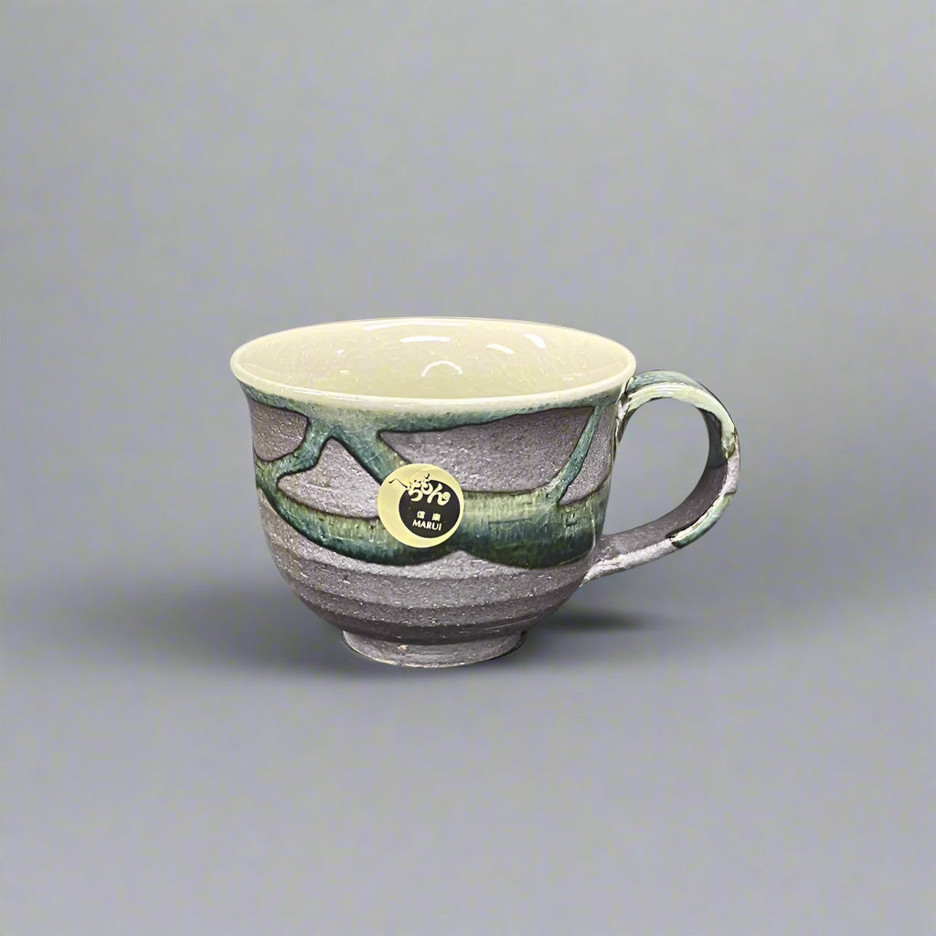 Shigaraki-ware Mug & Saucer Black 180ml