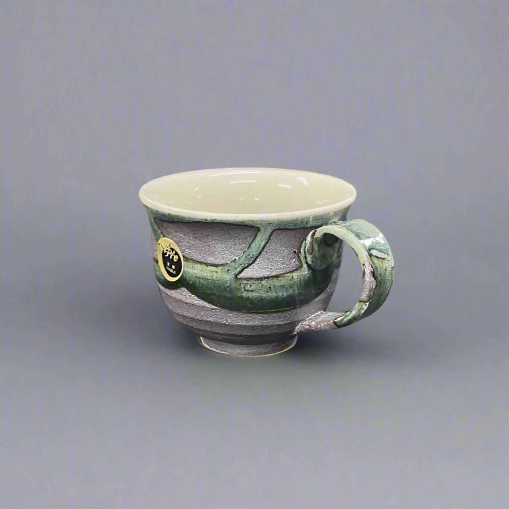 Shigaraki-ware Mug & Saucer Black 180ml