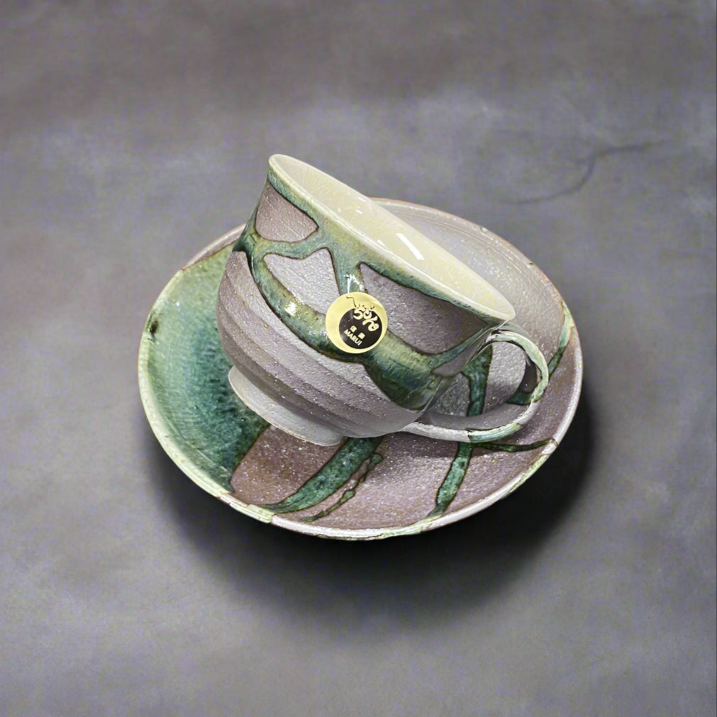 Shigaraki-ware Mug & Saucer Black 180ml
