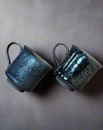 Asahido Silver Flower Tenmoku 銀耀天目 Mug by Hashimoto