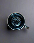 Asahido Silver Flower Tenmoku 銀耀天目 Mug by Hashimoto
