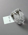 Edo Kiriko Crystal Whisky Glass by Kaito Nabetani - Kokka 黒華 (Black)