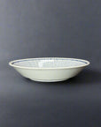 Mino-ware Blue Linear Stripe Deep Plate
