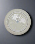 Blue Lines Off White Plate