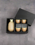 Mino-ware Moss Clay Sake Set