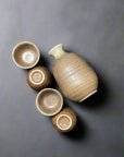 Mino-ware Moss Clay Sake Set
