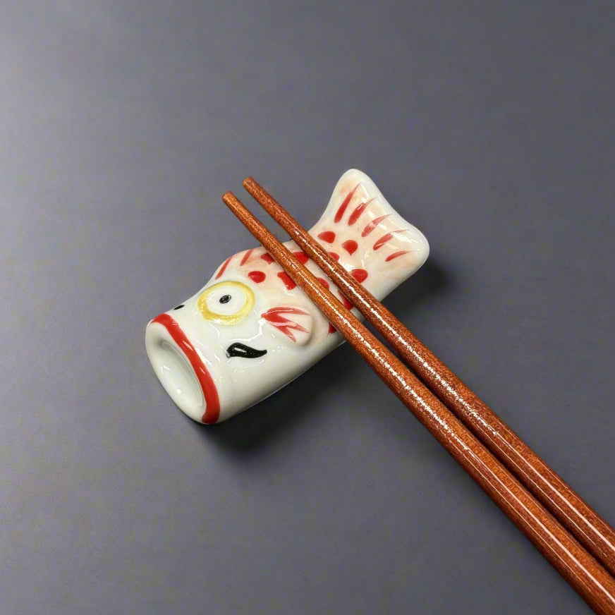 Handmade Red Carp Flag Chopstick Rest