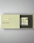 Kousaido Square Glass Incense Holder - Clear