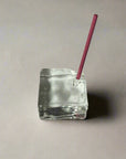 Kousaido Square Glass Incense Holder - Clear