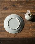 Mino Ware Grey Glaze Floral-shaped Deep Plate - Two Sizes