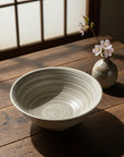 Mino-ware Grey Brushed Rice Bowl