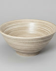 Mino-ware Grey Brushed Rice Bowl