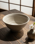 Mino-ware Grey Brushed Rice Bowl