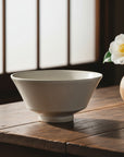 Mino Ware Ivory Cone-shaped Large Bowl