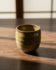 Mino-ware Barrel Shaped Green Teacup