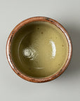 Mino-ware Barrel Shaped Green Teacup