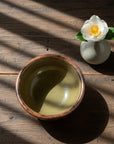 Mino-ware Barrel Shaped Green Teacup