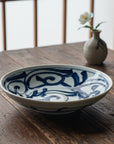 Blue Grass Pattern Deep Plate