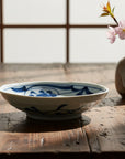 Blue Grass Pattern Deep Plate