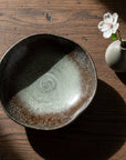 Kuro Yuteki Irregular Edge Large Plate