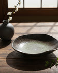 Kuro Yuteki Irregular Edge Large Plate