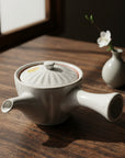 Mino-ware Powdered Chrysanthemum-Shaped Teapot
