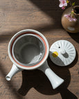 Mino-ware Powdered Chrysanthemum-Shaped Teapot