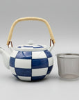 Arita-ware Indigo Ichimatsu Porcelain Teapot