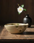 Green Glaze Camellia Pattern Bowl