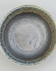 Mino-ware Indigo Drip Textured Flat Bowl