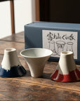 Mino-ware Mt. Fuji Sake Cup Set of 3