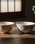 Seto-ware Blossom Harmony Bowl Pair