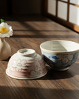 Seto-ware Blossom Harmony Bowl Pair