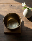 Banko-ware Gold Stripe Matcha Bowl & Tray Set