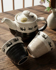 Mino-ware Black Cat Teaware Set