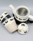 Mino-ware Black Cat Teaware Set