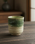 Oribe Crackle Green Glaze Teacup