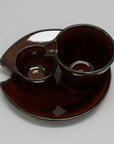 Mino-ware Lacquer Brown Sake Set
