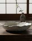 Banko-ware White Spiral Textured Plate