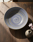Blue Glaze Purple Gold Bowl