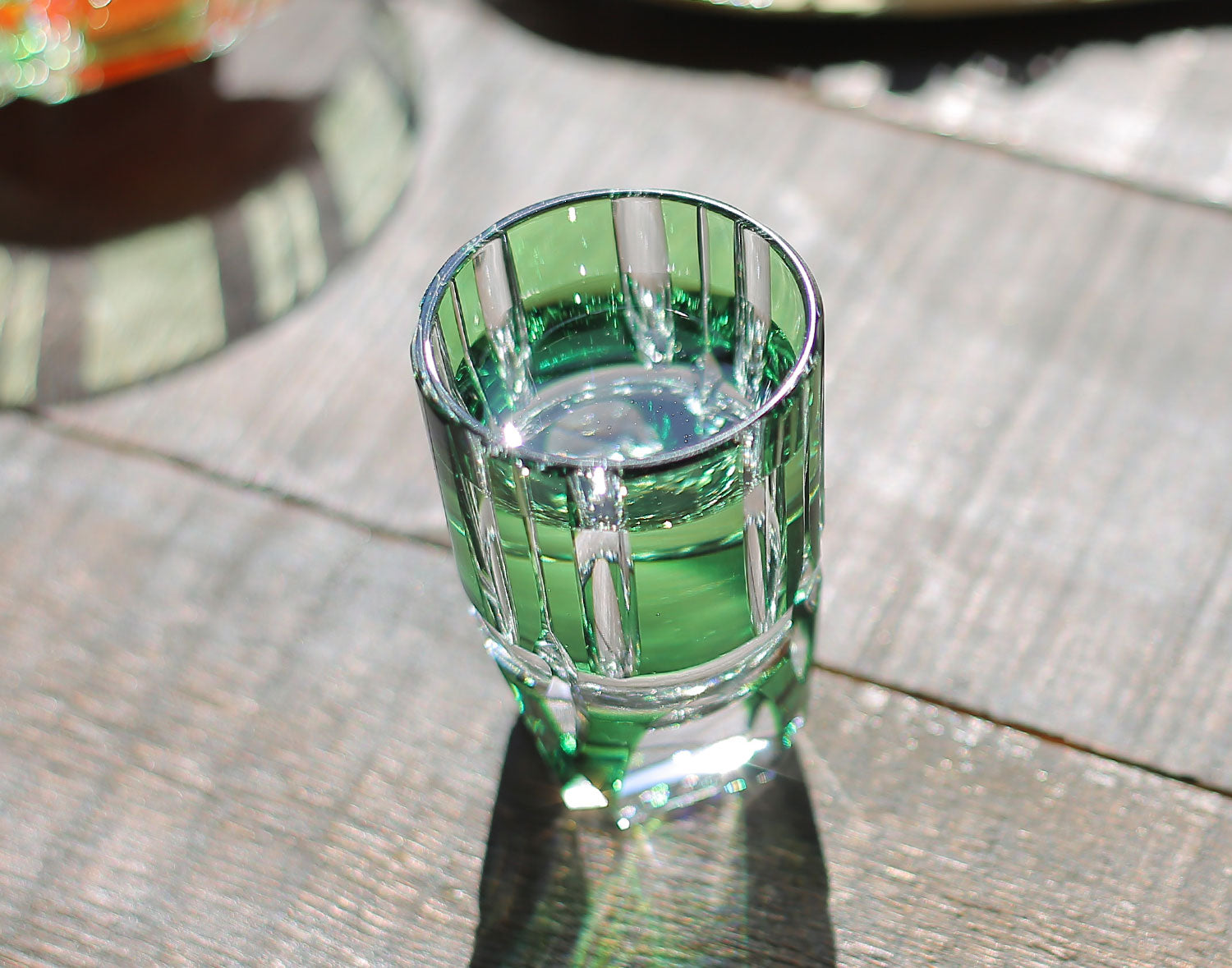 Kagami Edo Kiriko Sake Glass Set - Bamboo Stem 竹の膳