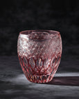 Toa Glass Edo Kiriko Crystal Whisky Glass by Satoshi Nabetani - Lotus 蓮華 (Red)