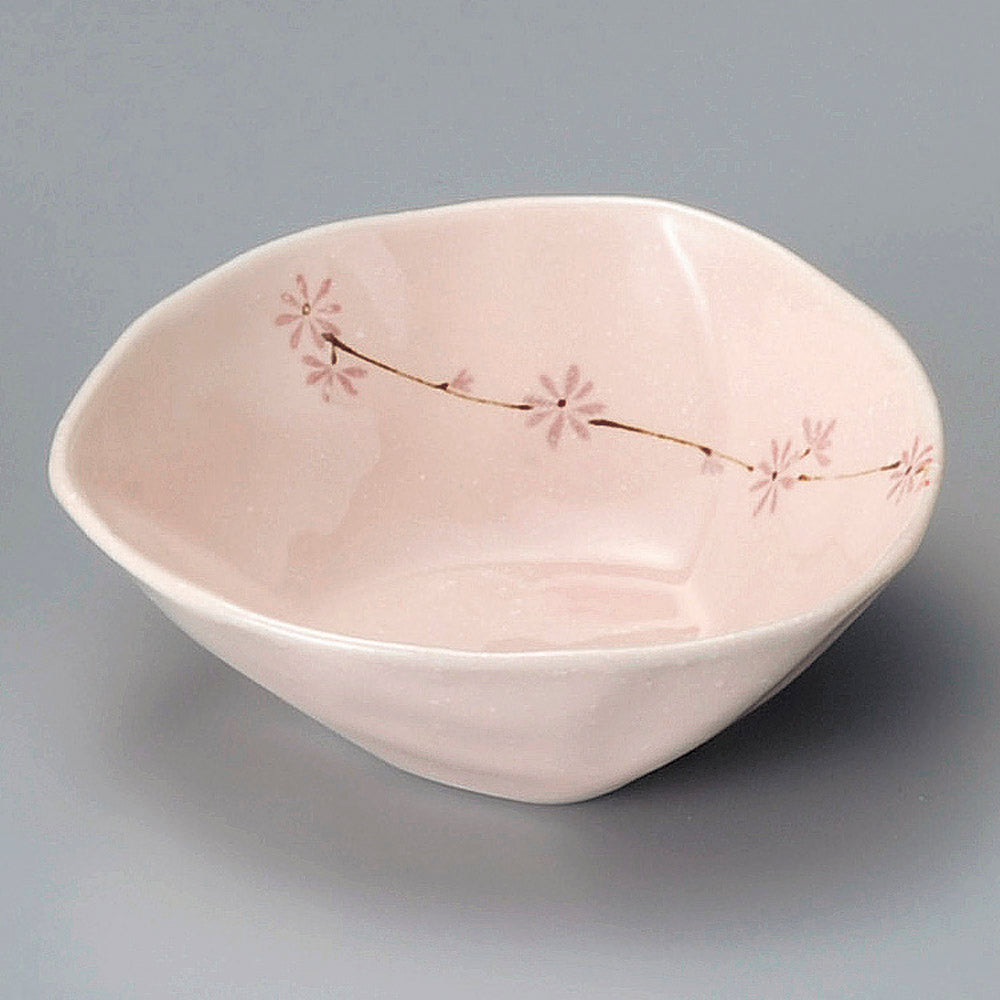 Pink Small Flower Triangle Bowl