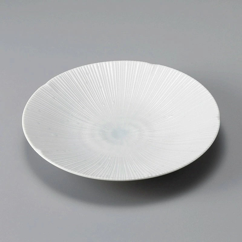 Mino-ware Kyo Sendan Ice White Plate
