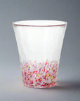 Tsugaru Vidro Japanese Glass Tumbler – Dancing Cherry Blossoms