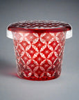 Hirota Edo Kiriko Futachoko Glass with Lid - Shippo 七宝