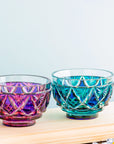 Satsuma Kiriko Two-tone Sake Cup Jewel