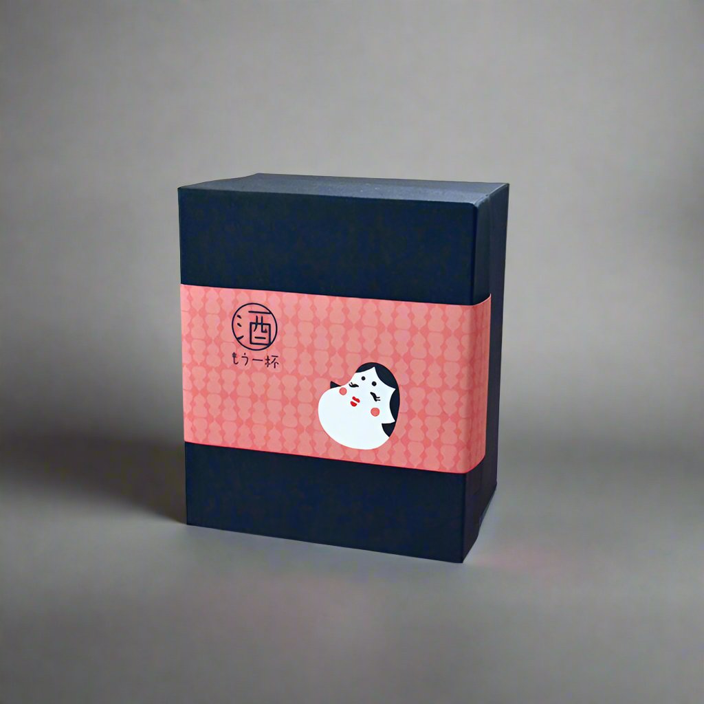 Mino-ware Okame Face Sake Set